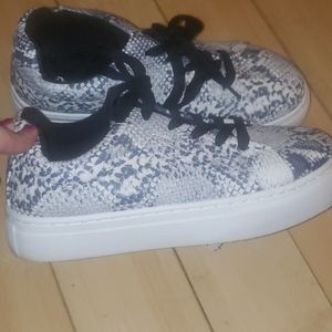 Snakeskin platform sneakers size 8